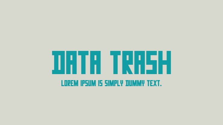 Data Trash Font Family