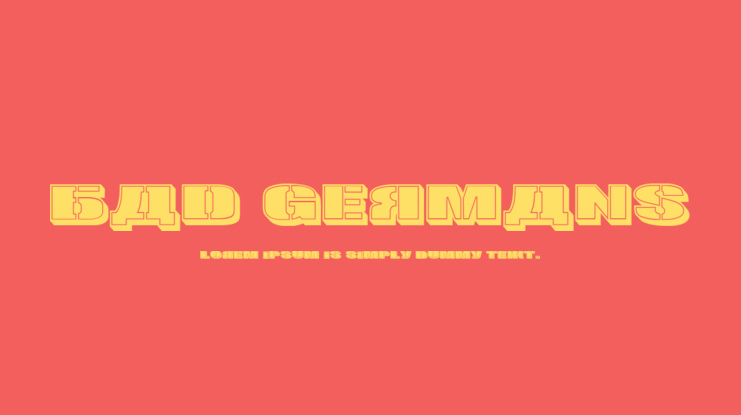 Bad Germans Font Family