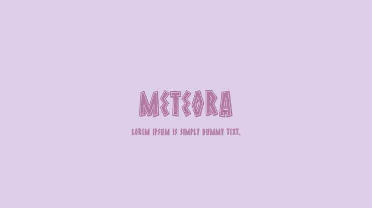 Meteora Font Family