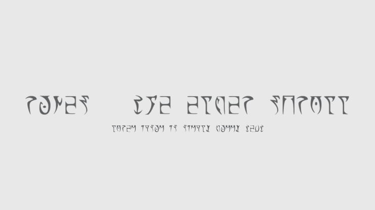 Runes - The elder scroll Font