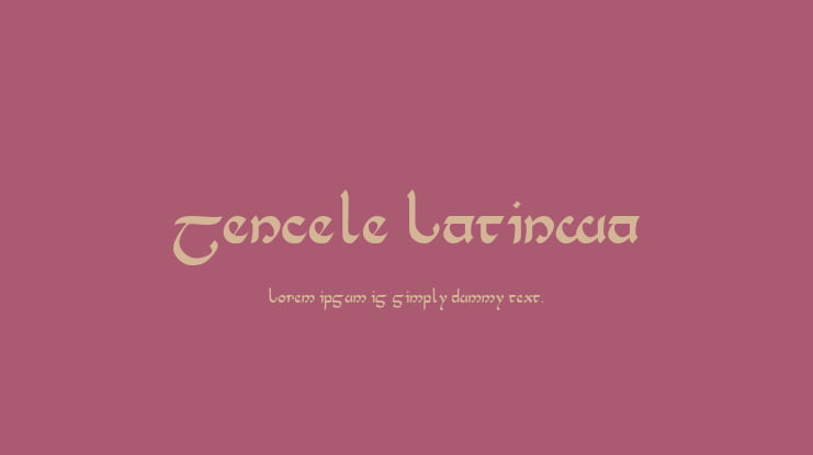 Tencele Latinwa Font