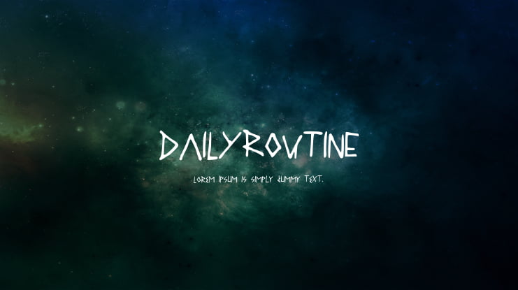 DAILYROUTINE Font