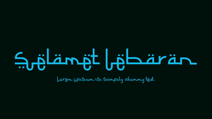 Selamet Lebaran Font