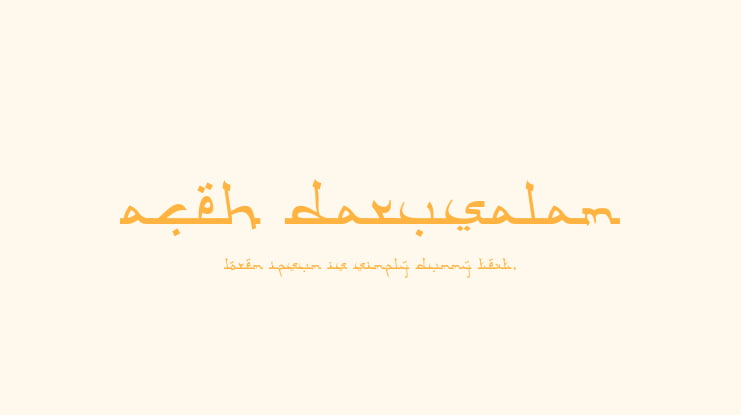 Aceh Darusalam Font