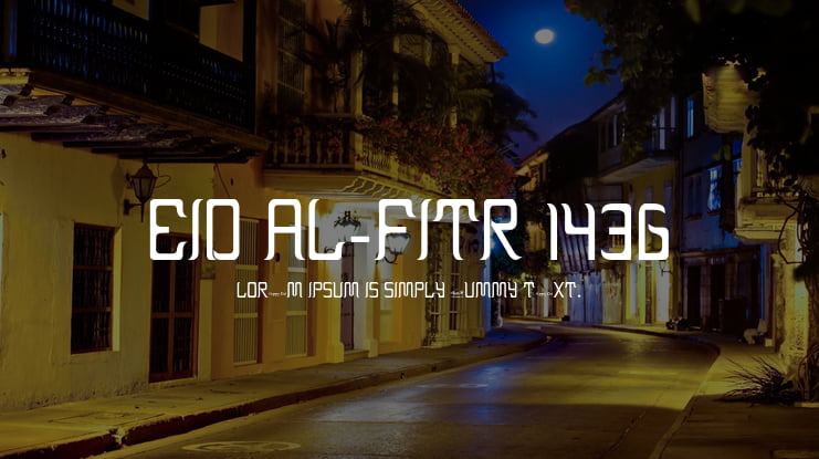 EID AL-FITR 1 Font
