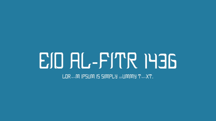 EID AL-FITR 1 Font