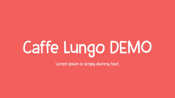 Caffe Lungo DEMO Font