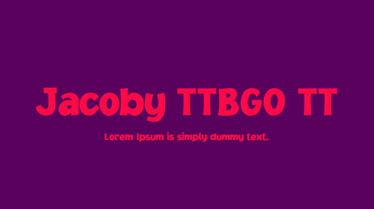 Jacoby TTBGO TT Font