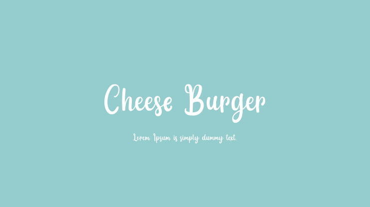Cheese Burger Font