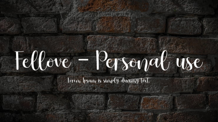 Fellove - Personal use Font