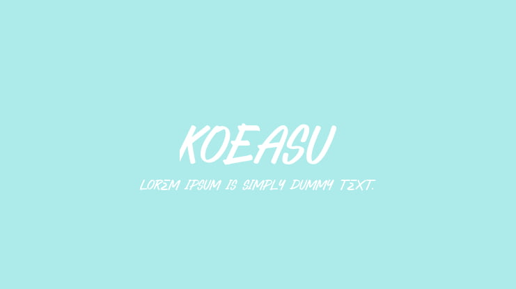 KOEASU Font