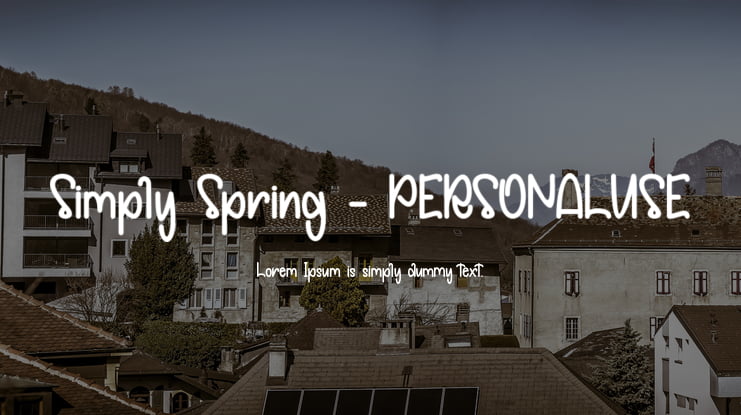 Simply Spring - PERSONALUSE Font Family