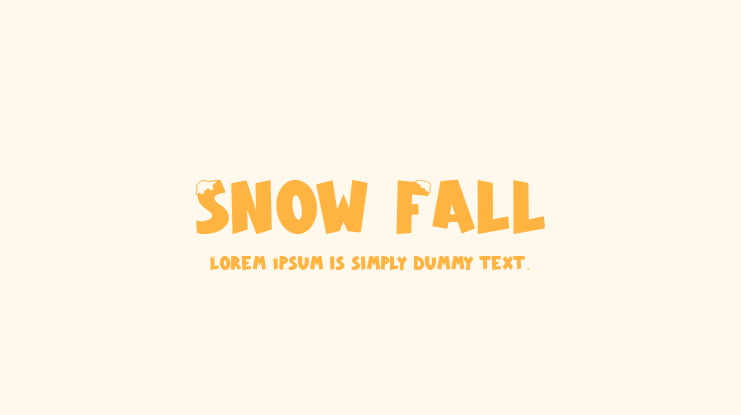 Snow Fall Font