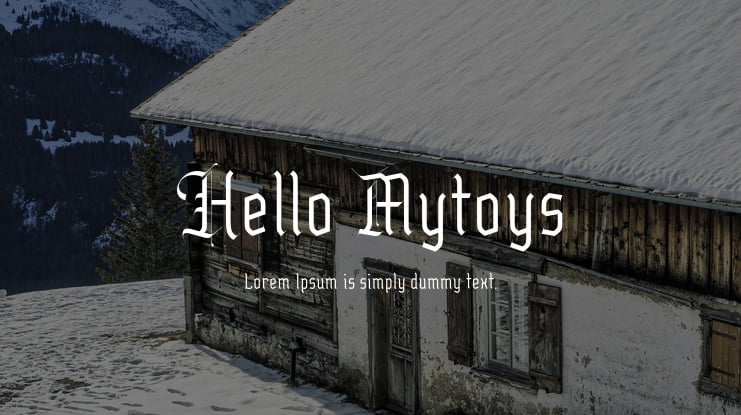 Hello Mytoys Font