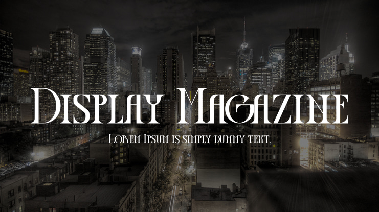 Display Magazine Font