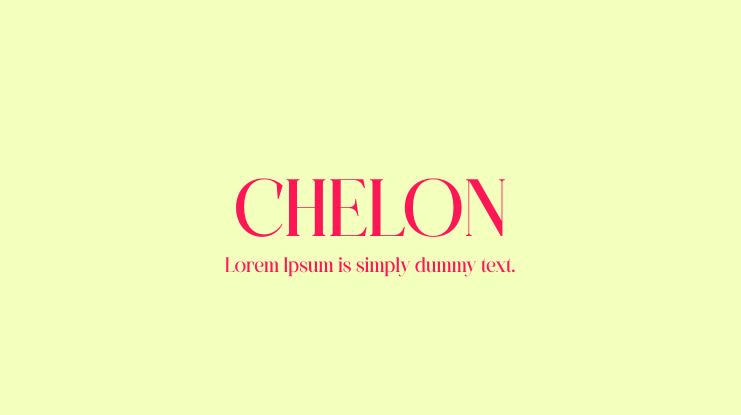 CHELON Font Family