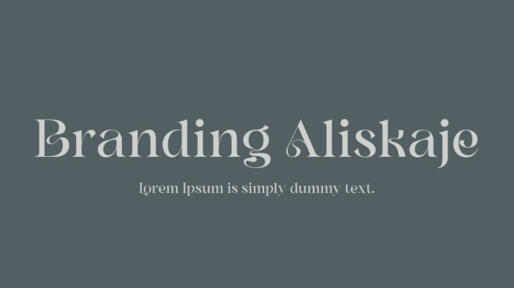 Branding Aliskaje Font