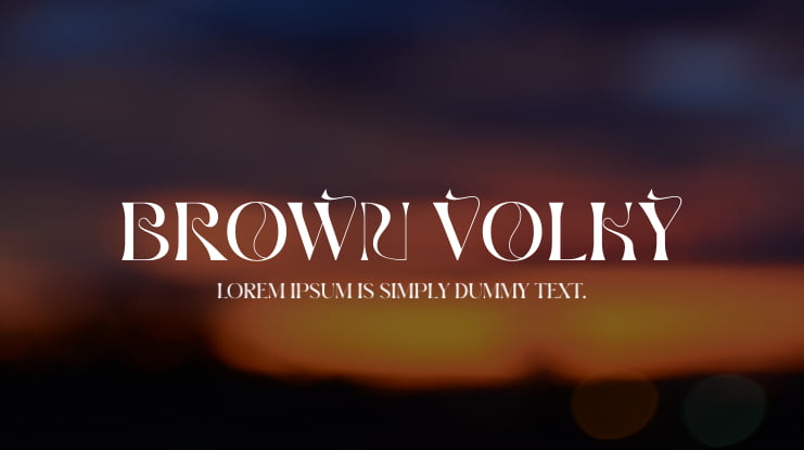 BROWN VOLKY Font