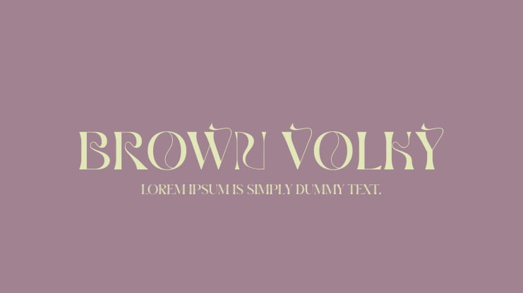 BROWN VOLKY Font