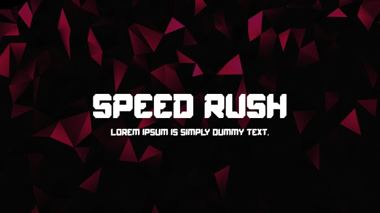 Speed Rush Font Family