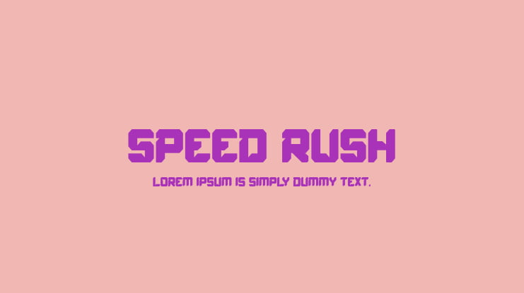 Speed Rush Font Family