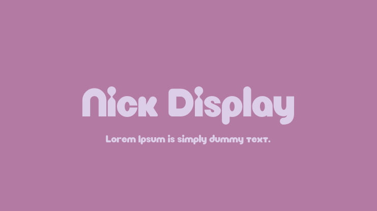 Nick Display Font