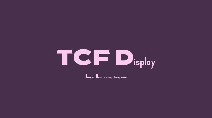 TCF Display Font