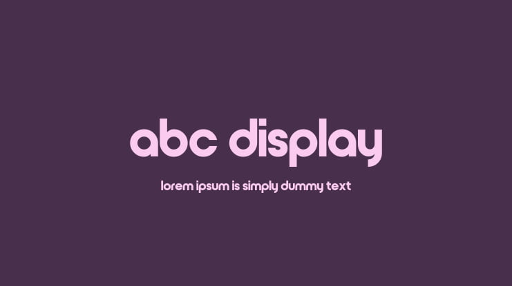 ABC Display Font