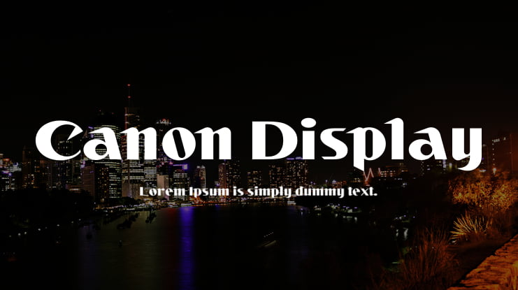 Canon Display Font