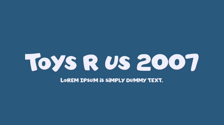 Toys R Us 2007 Font