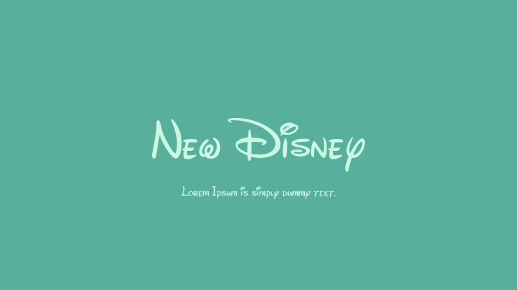 New Disney Font