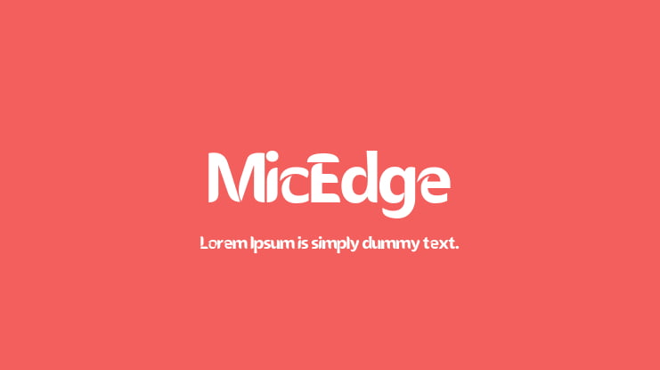 MicEdge Font