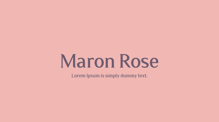 Maron Rose Font