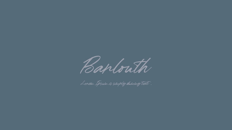Barlouth Font Family