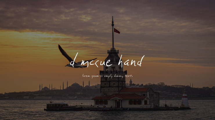 D McCue Hand Font