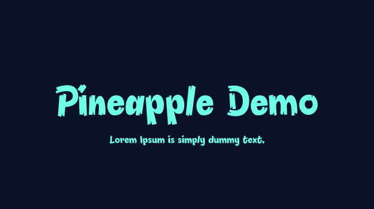Pineapple Demo Font