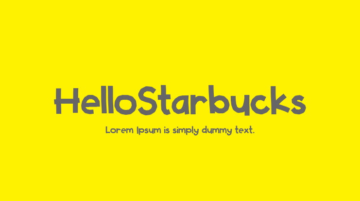 HelloStarbucks Font