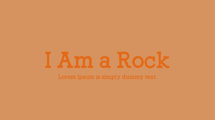 I Am a Rock Font