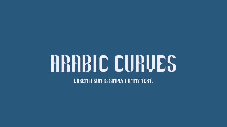 Arabic curves Font