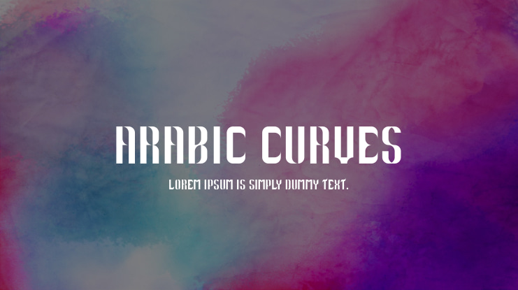 Arabic curves Font