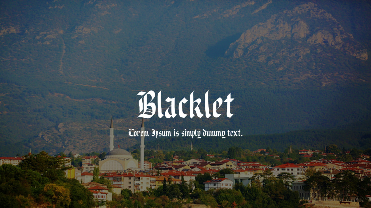 Blacklet Font