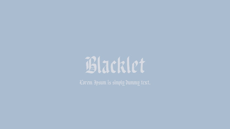 Blacklet Font