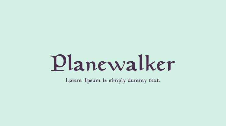 Planewalker Font Family