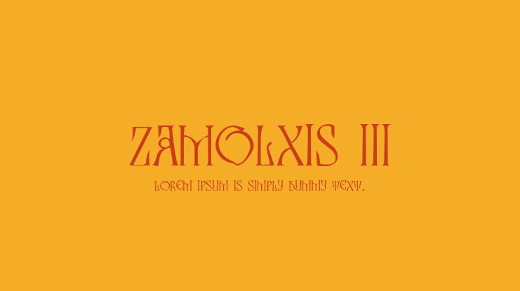 Zamolxis III Font