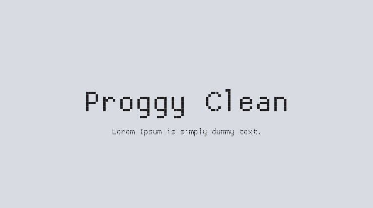 Proggy Clean Font Family
