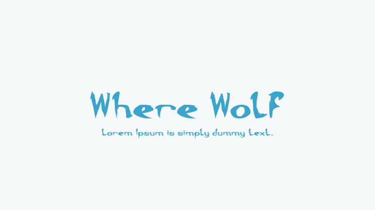 Where Wolf Font Family