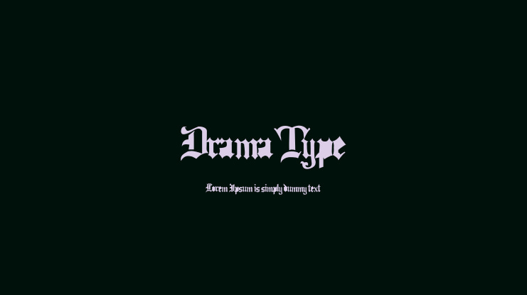 Drama Type Font