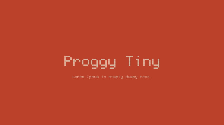 Proggy Tiny Font Family