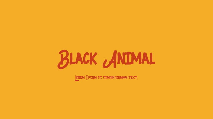 Black Animal Font