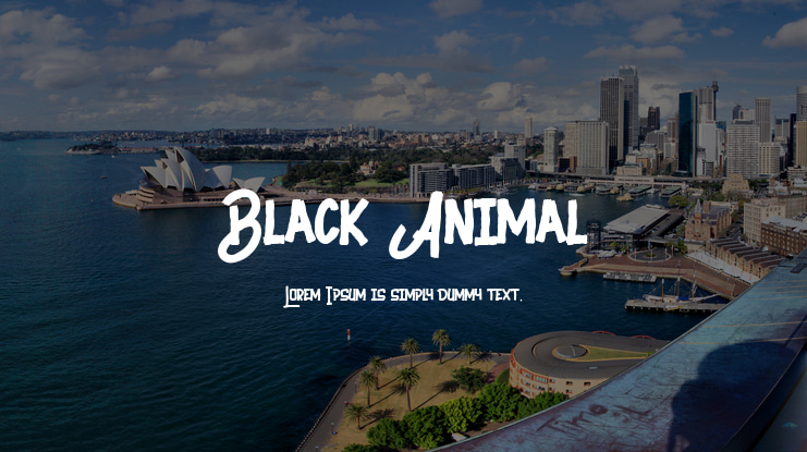 Black Animal Font